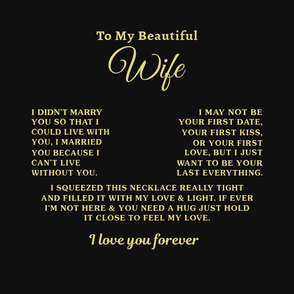 Wolf Box - To My Wife, I didn't marry you...